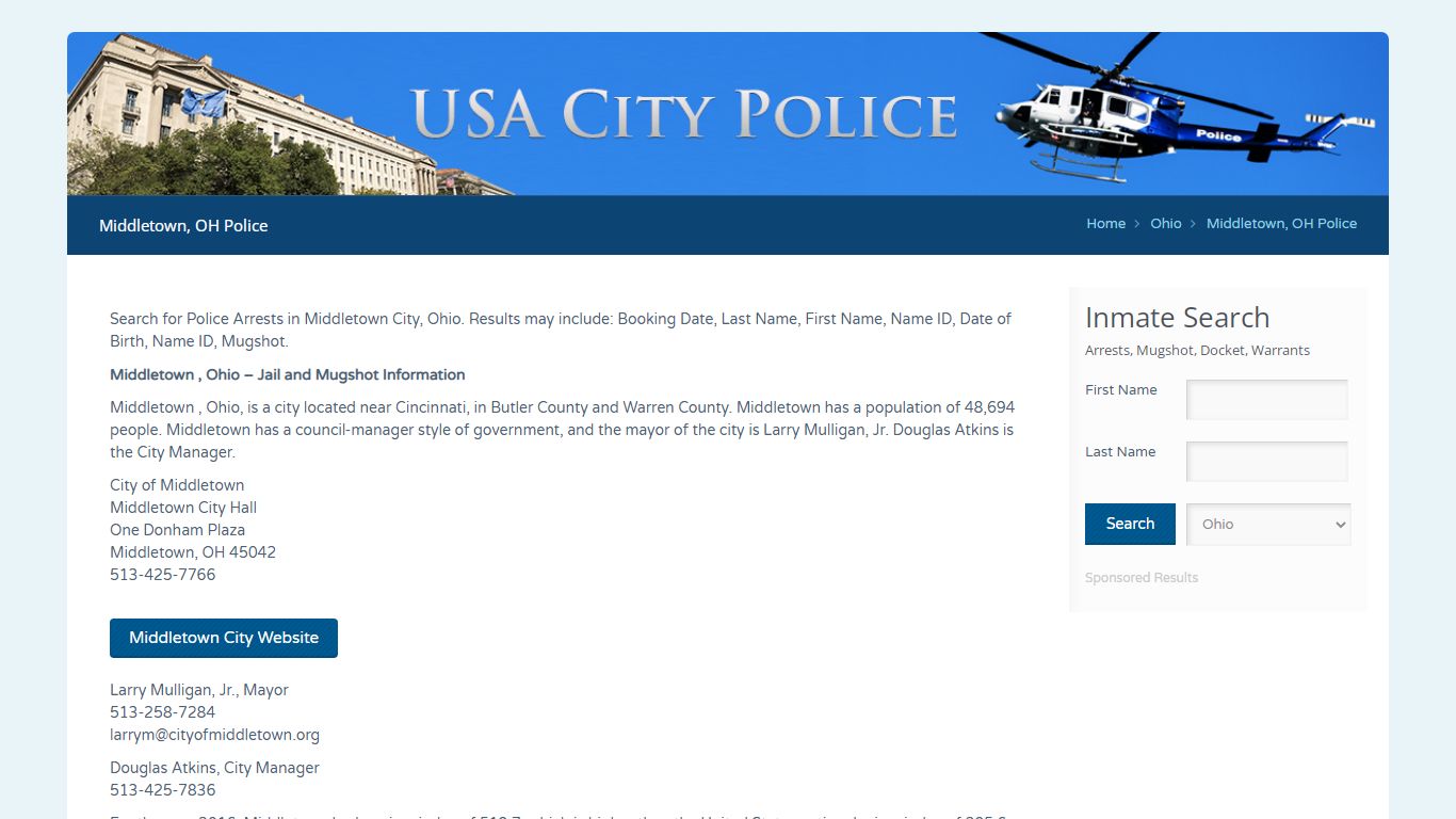 Middletown, OH Police | Jail Records